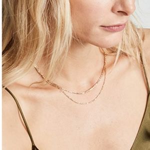 Jennifer Zeuner Wes double Chain Necklace New